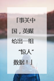 事关中国，英媒给出一组“惊人”数据！