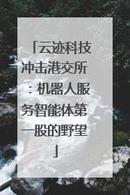 云迹科技冲击港交所：机器人服务智能体第一股的野望