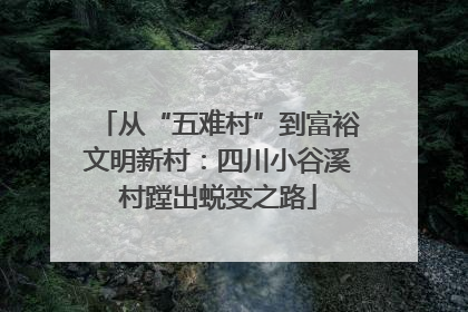 从“五难村”到富裕文明新村：四川小谷溪村蹚出蜕变之路