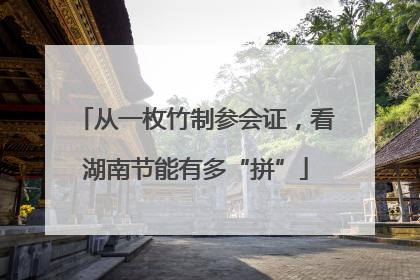 从一枚竹制参会证，看湖南节能有多“拼”
