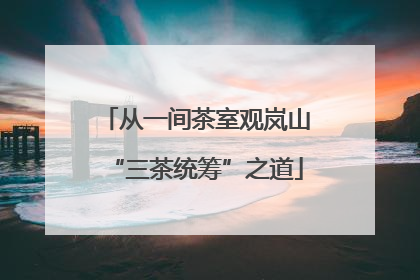 从一间茶室观岚山“三茶统筹”之道