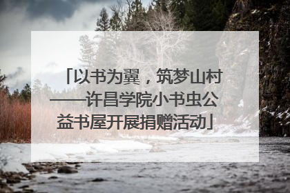 以书为翼，筑梦山村——许昌学院小书虫公益书屋开展捐赠活动