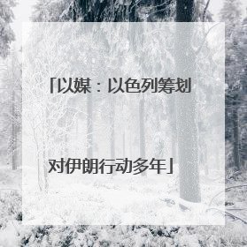 以媒：以色列筹划对伊朗行动多年