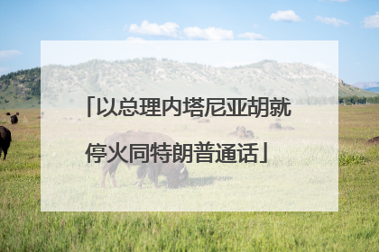 以总理内塔尼亚胡就停火同特朗普通话