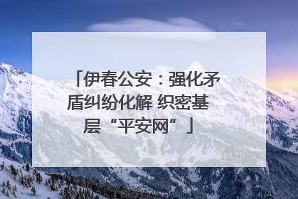 伊春公安：强化矛盾纠纷化解 织密基层“平安网”