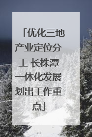 优化三地产业定位分工 长株潭一体化发展划出工作重点