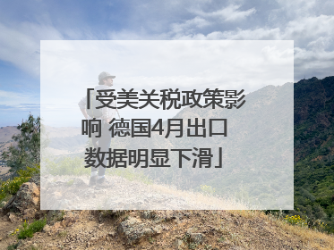 受美关税政策影响 德国4月出口数据明显下滑