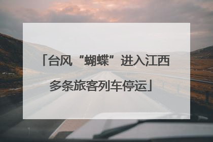 台风“蝴蝶”进入江西 多条旅客列车停运
