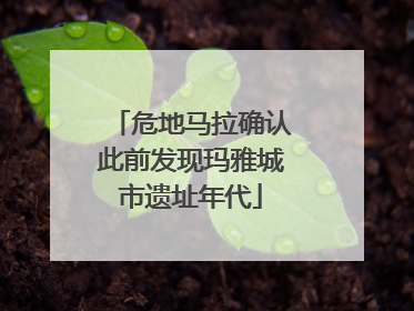 危地马拉确认此前发现玛雅城市遗址年代