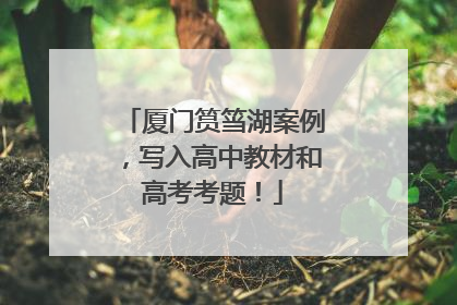 厦门筼筜湖案例，写入高中教材和高考考题！