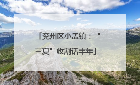 兖州区小孟镇：“三夏”收割话丰年