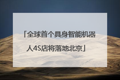 全球首个具身智能机器人4S店将落地北京