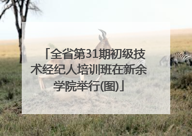 全省第31期初级技术经纪人培训班在新余学院举行(图)