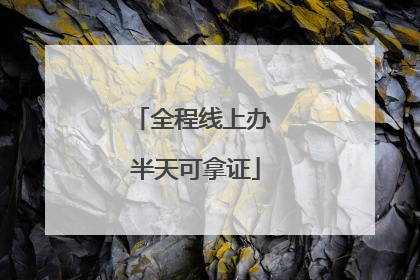 全程线上办 半天可拿证