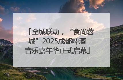 全城联动，“食尚蓉城”2025成都啤酒音乐嘉年华正式启幕