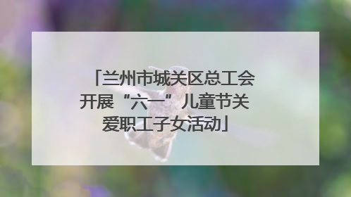 兰州市城关区总工会开展“六一”儿童节关爱职工子女活动