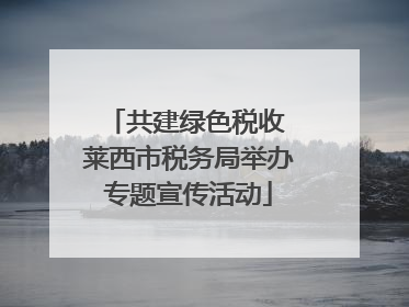 共建绿色税收 莱西市税务局举办专题宣传活动