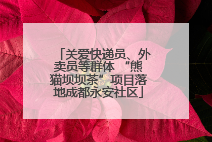 关爱快递员、外卖员等群体 “熊猫坝坝茶”项目落地成都永安社区