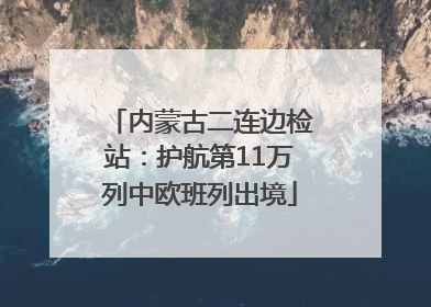 内蒙古二连边检站：护航第11万列中欧班列出境