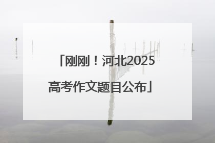 刚刚！河北2025高考作文题目公布
