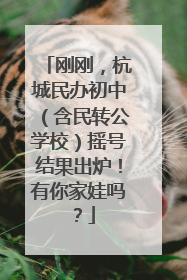 刚刚，杭城民办初中（含民转公学校）摇号结果出炉！有你家娃吗？