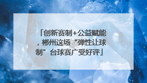 创新赛制+公益赋能，郴州这场“弹性让球制”台球赛广受好评