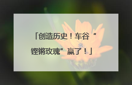 创造历史！车谷“铿锵玫瑰”赢了！