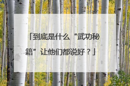 到底是什么“武功秘籍”让他们都说好？