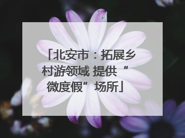 北安市：拓展乡村游领域 提供“微度假”场所