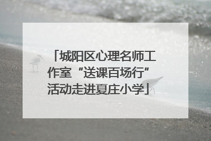 城阳区心理名师工作室“送课百场行”活动走进夏庄小学