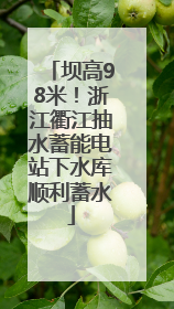 坝高98米！浙江衢江抽水蓄能电站下水库顺利蓄水