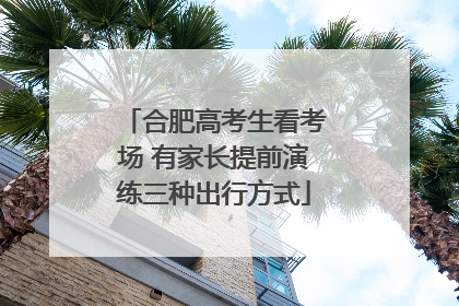 合肥高考生看考场 有家长提前演练三种出行方式