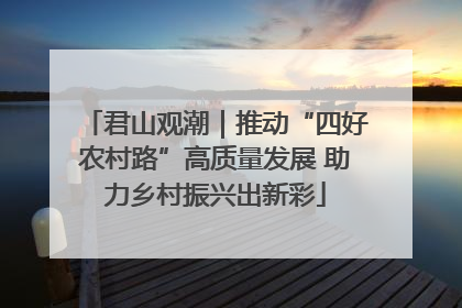君山观潮｜推动“四好农村路”高质量发展 助力乡村振兴出新彩