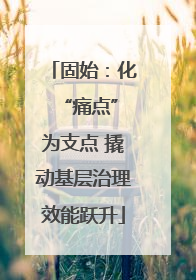 固始：化 “痛点”为支点 撬动基层治理效能跃升