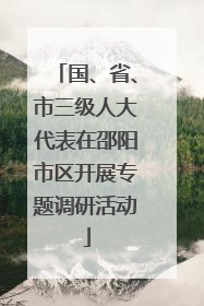 国、省、市三级人大代表在邵阳市区开展专题调研活动