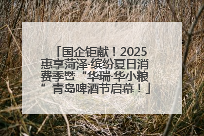 国企钜献！2025惠享菏泽·缤纷夏日消费季暨“华瑞·华小粮”青岛啤酒节启幕！