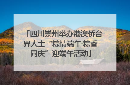 四川崇州举办港澳侨台界人士“粽情端午·粽香同庆”迎端午活动