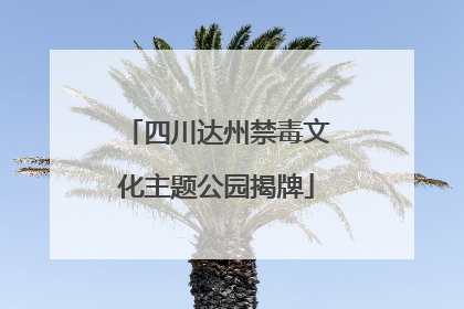 四川达州禁毒文化主题公园揭牌