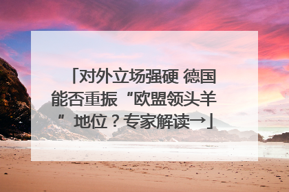 对外立场强硬 德国能否重振“欧盟领头羊”地位？专家解读→