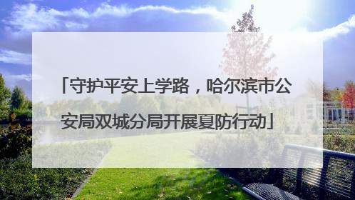 守护平安上学路，哈尔滨市公安局双城分局开展夏防行动