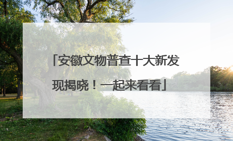 安徽文物普查十大新发现揭晓！一起来看看