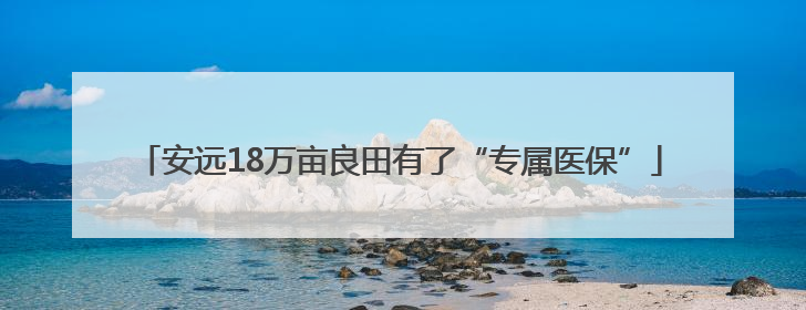 安远18万亩良田有了“专属医保”