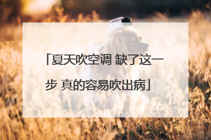 夏天吹空调 缺了这一步 真的容易吹出病