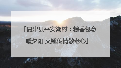 夏津县平安湖村：粽香包意暖夕阳 艾锤传情敬老心