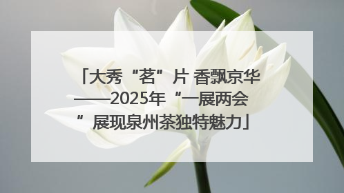大秀“茗”片 香飘京华——2025年“一展两会”展现泉州茶独特魅力