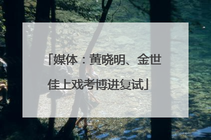 媒体：黄晓明、金世佳上戏考博进复试