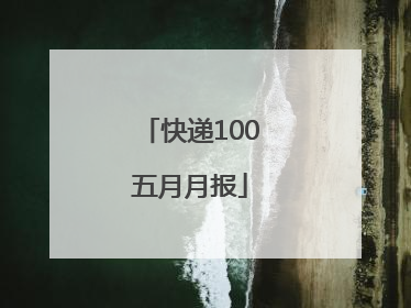 快递100五月月报