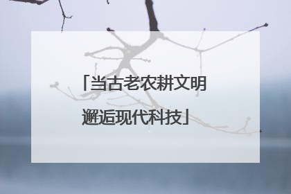 当古老农耕文明邂逅现代科技