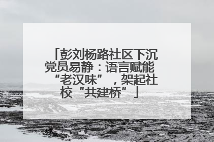 彭刘杨路社区下沉党员易静：语言赋能“老汉味”，架起社校“共建桥”