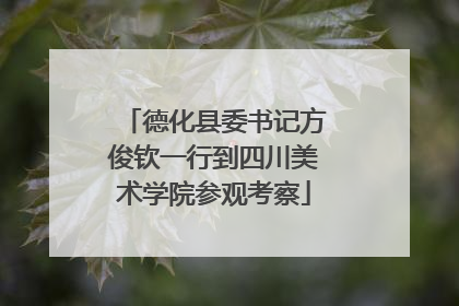 德化县委书记方俊钦一行到四川美术学院参观考察